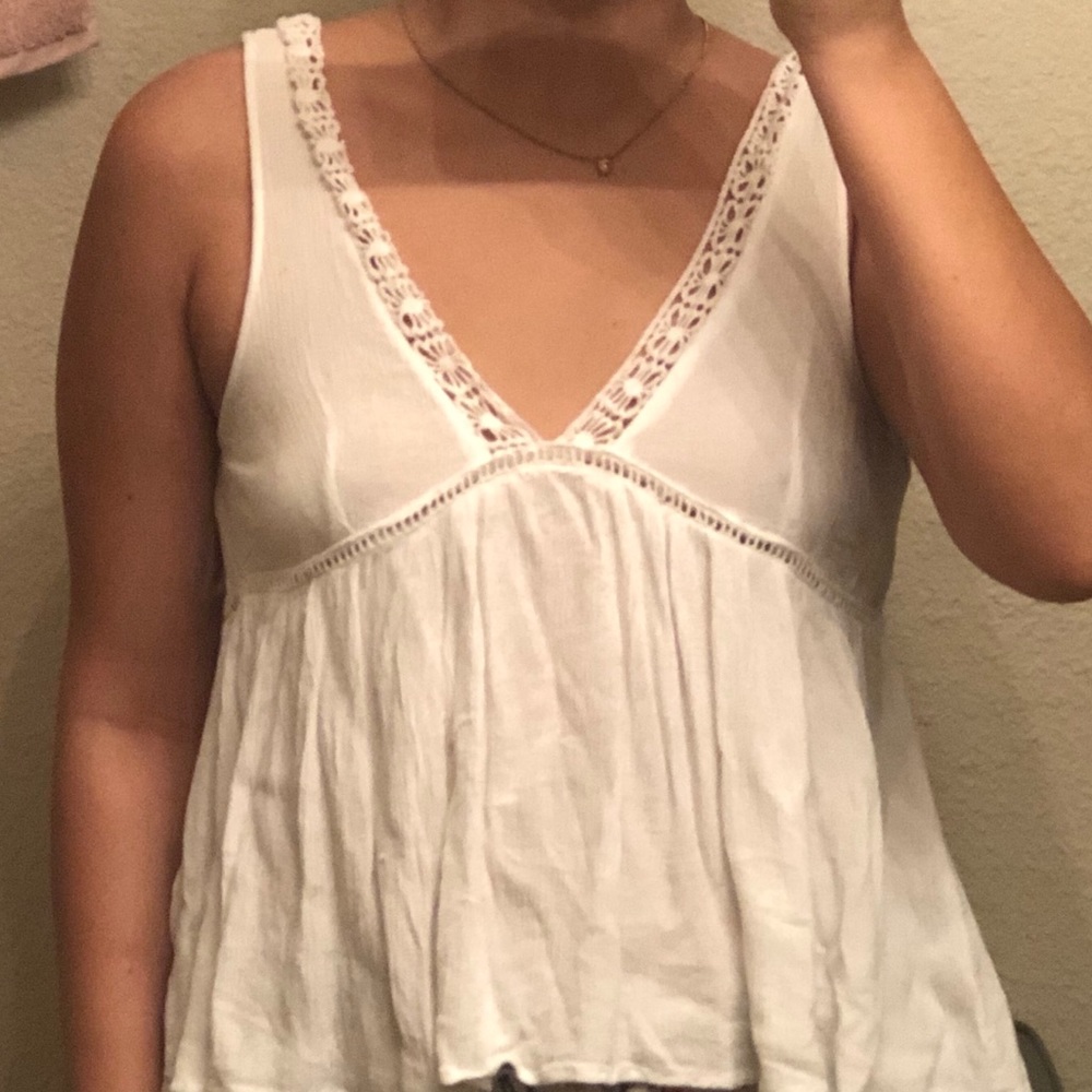 White boho top